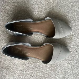 Grey/Silver Toms Flats size 7